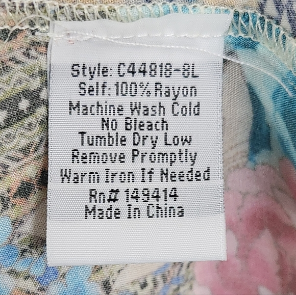 Johnny Was Multicolor Patchwork  Floral‎ Kimono - Picture 12 of 12